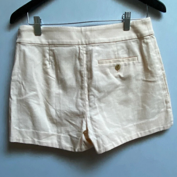 J Crew cotton eyelet basket weave peach  coral shorts Sz 6 - Picture 2 of 8
